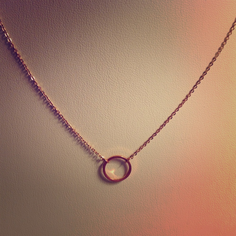 🆕 Rose Gold Dainty Circle Of Life Necklace